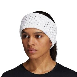 ADIDAS Women’s White Knit Crestline Headband  Size: One Size
